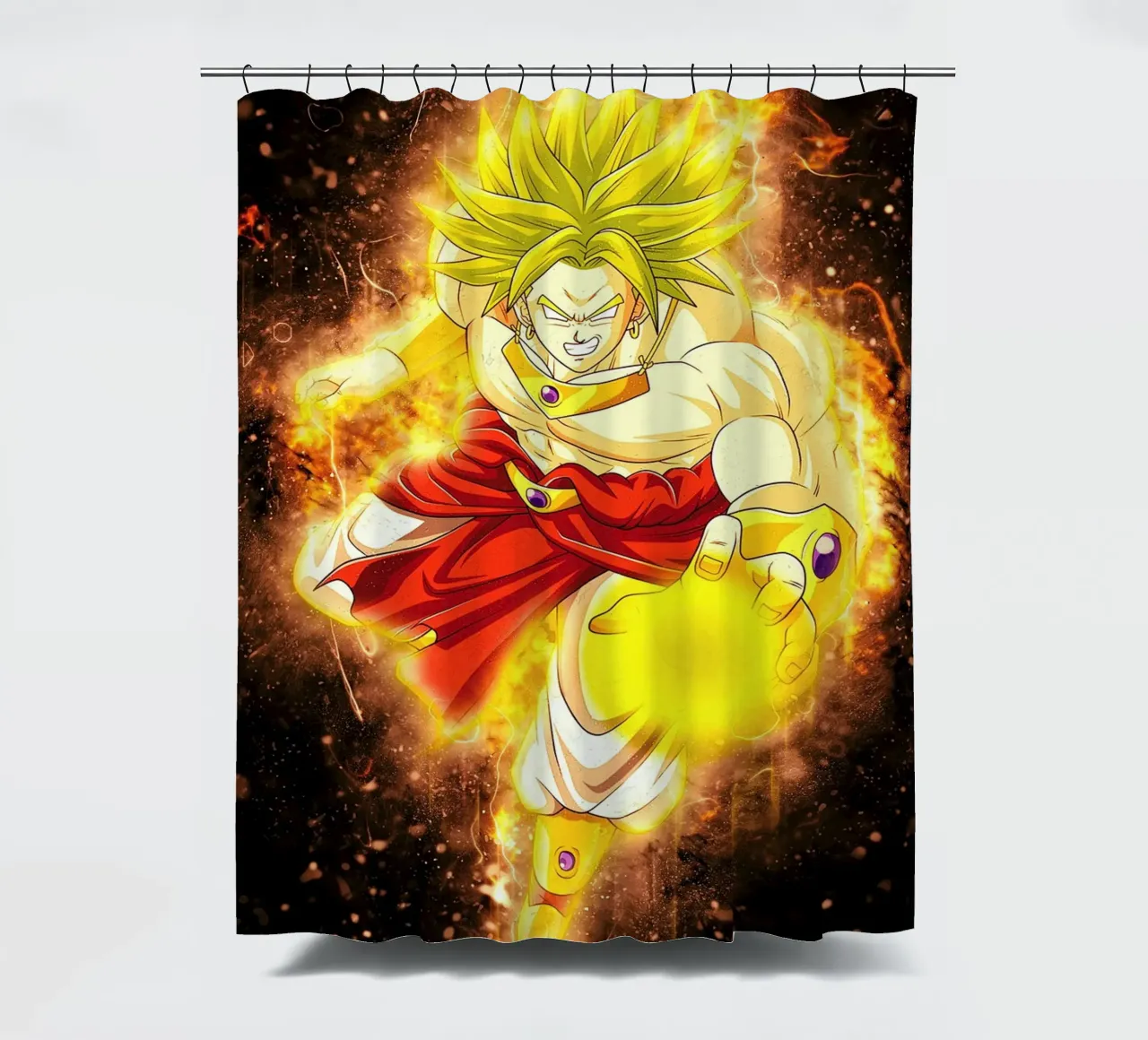 Broly SSJ tenda da doccia da Neonartstudio