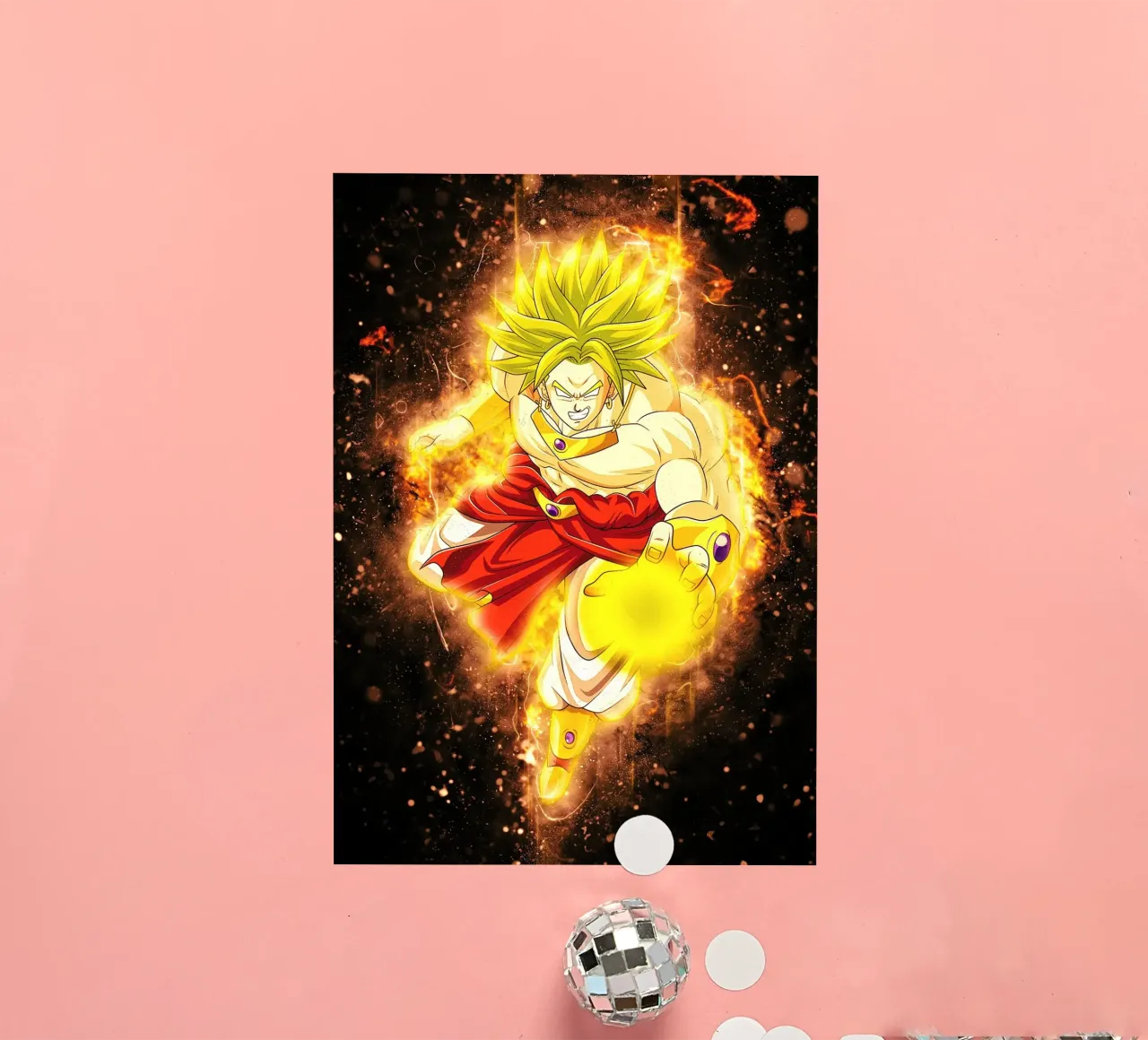 Broly SSJ adesivo da Neonartstudio