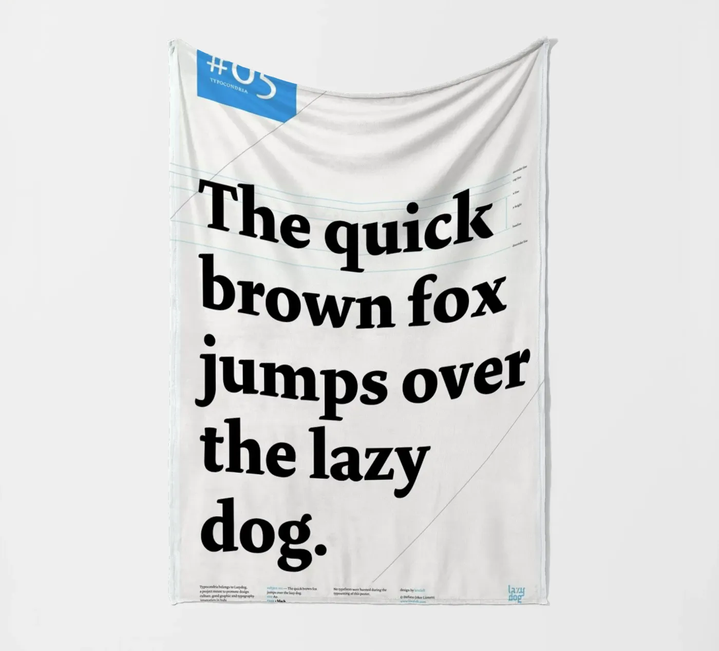 The quick brown fox Fleecedecke von Stefano Joker Lionetti