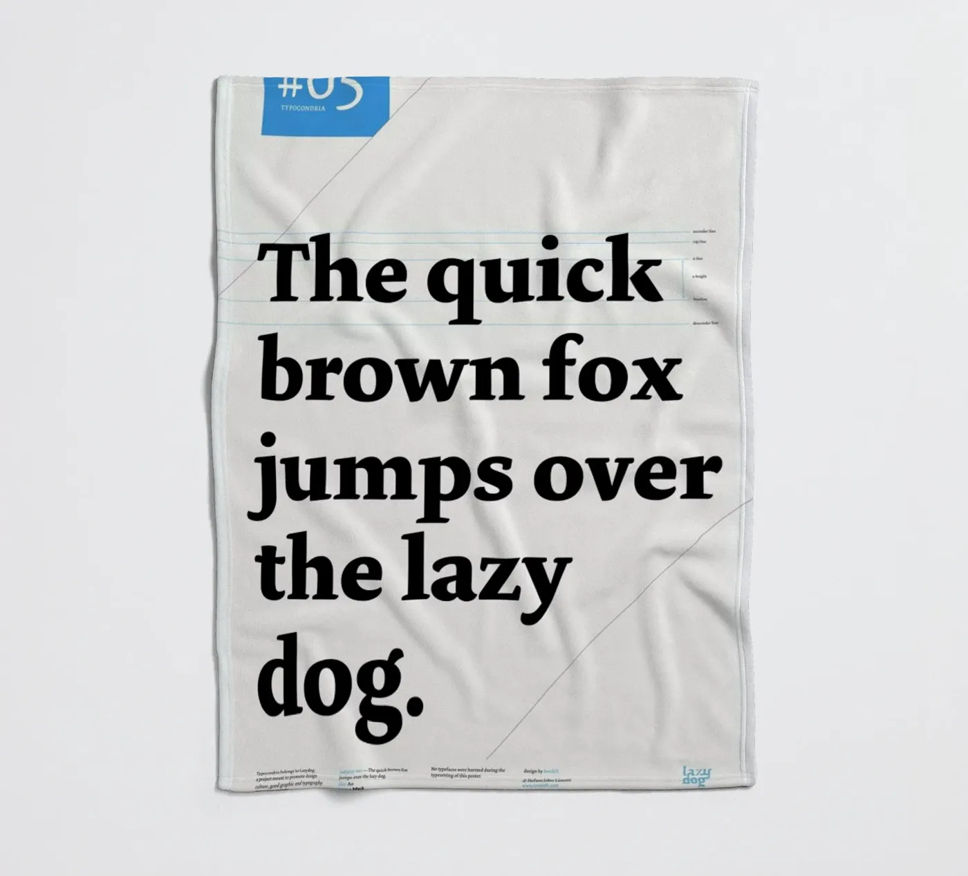 The quick brown fox Fleecedecke von Stefano Joker Lionetti