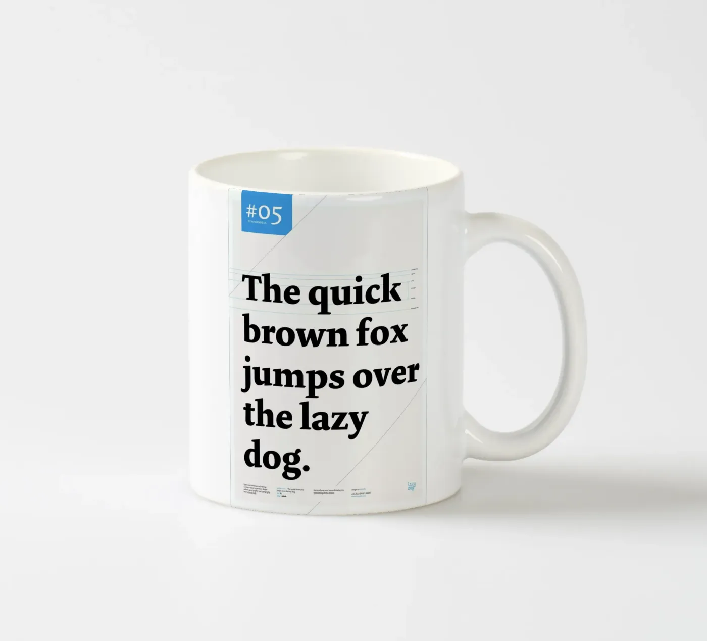 The quick brown fox ceramic mug by Stefano Joker Lionetti