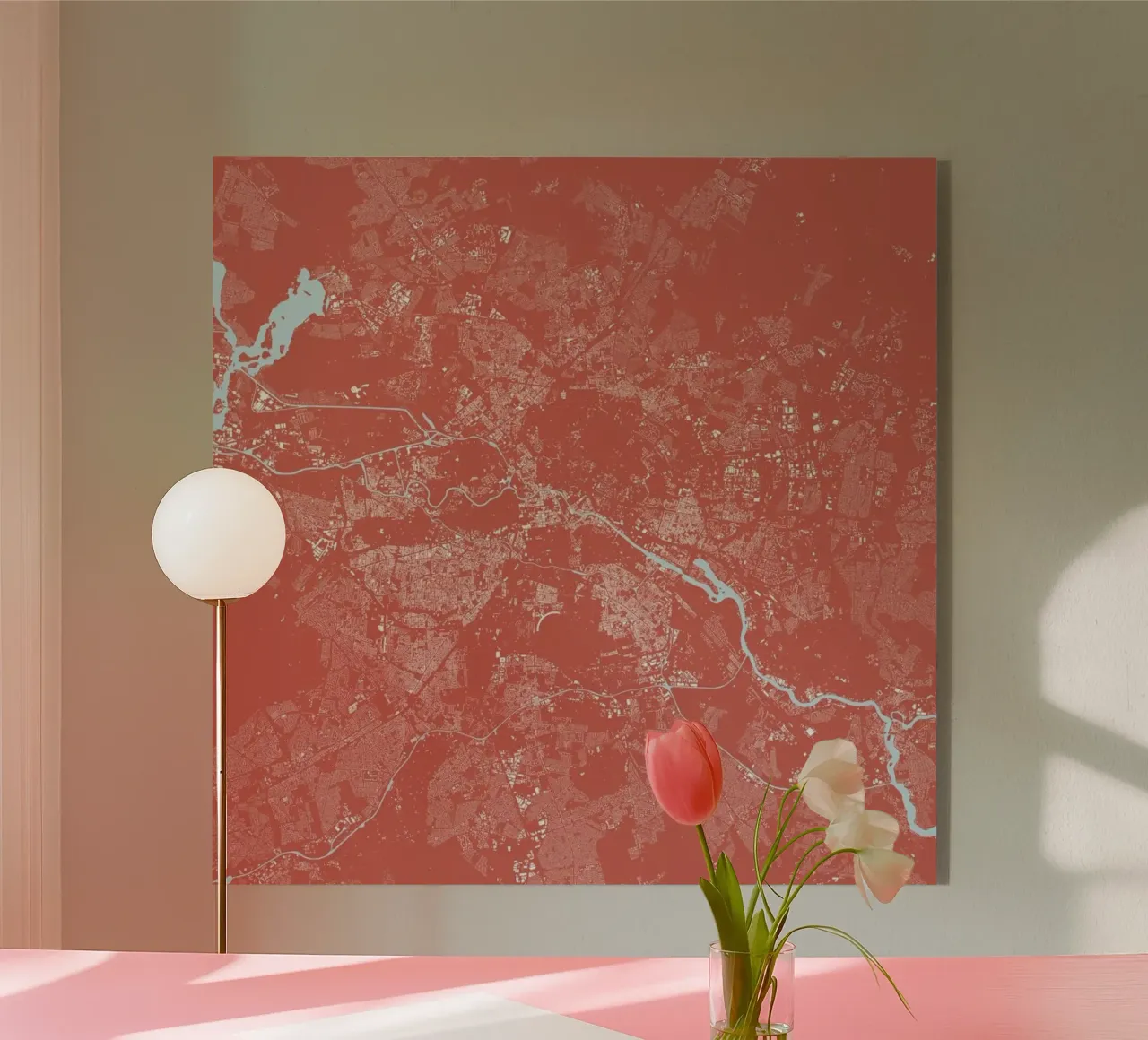 Berlin Pink plexiglass da Urban Maps