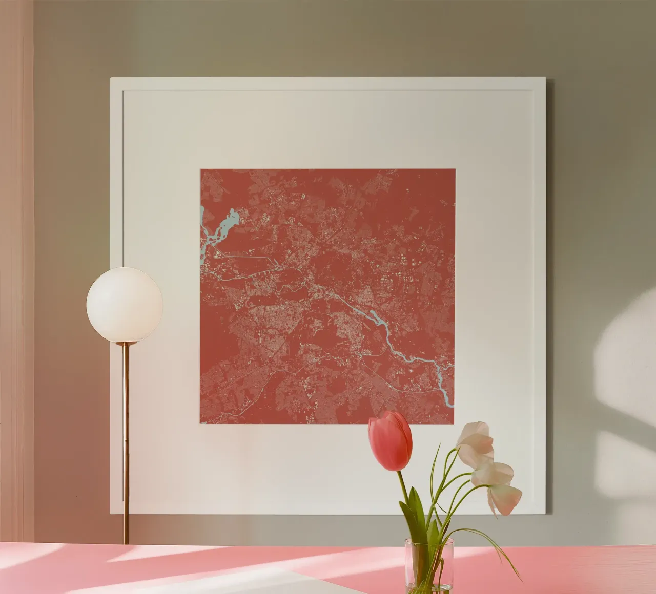 Berlin Pink poster da Urban Maps