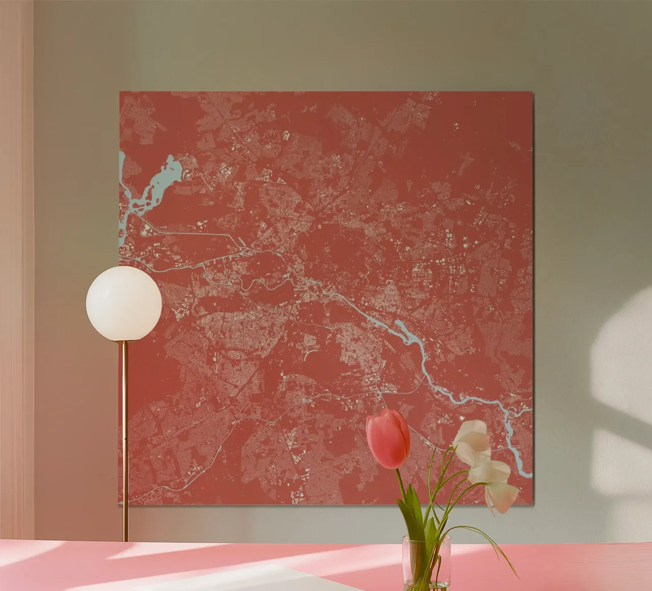 Berlin Pink poster da Urban Maps