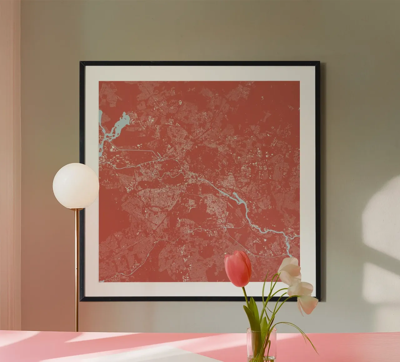 Berlin Pink poster da Urban Maps
