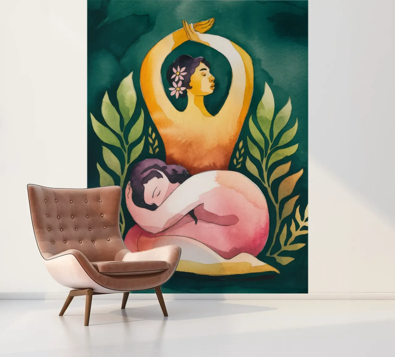 Protective Embrace papel para pared de Artie Shifa