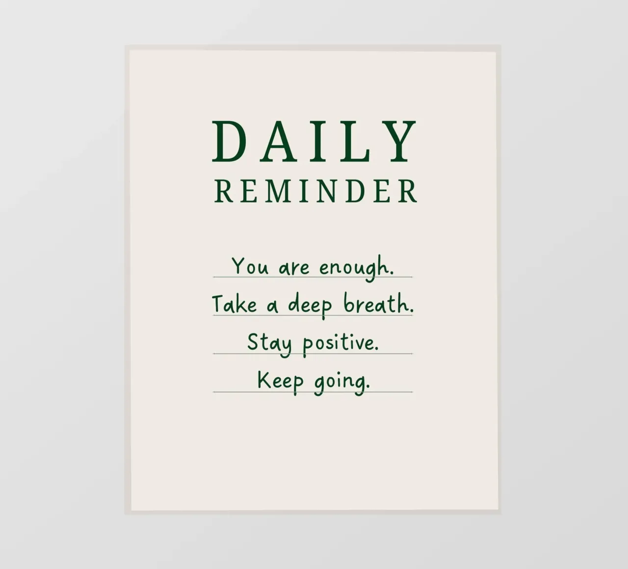 Daily Reminder telo in pvc da designsbysophia