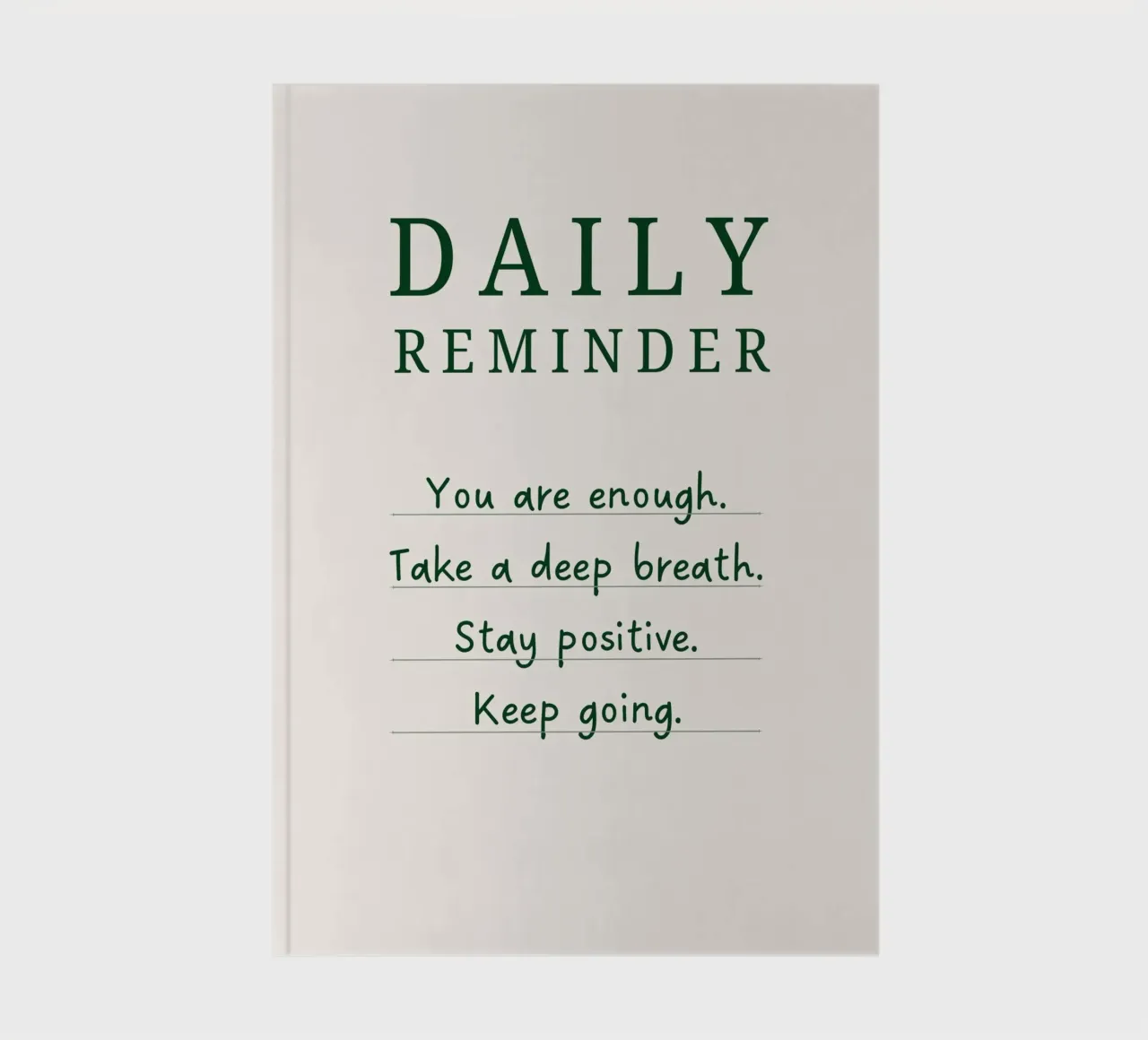 Daily Reminder notebook by designsbysophia