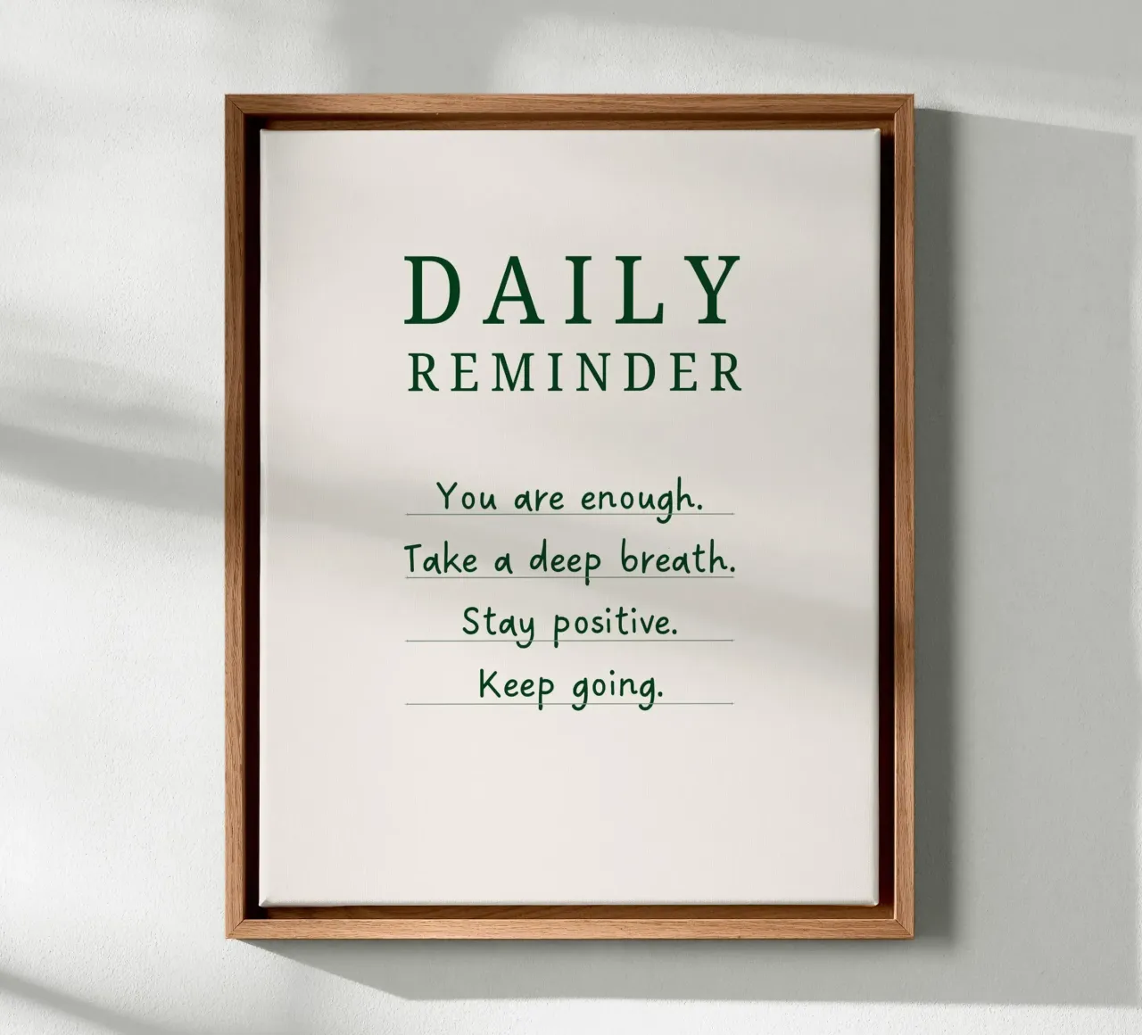 Daily Reminder tela con Cornice a cassetta da designsbysophia