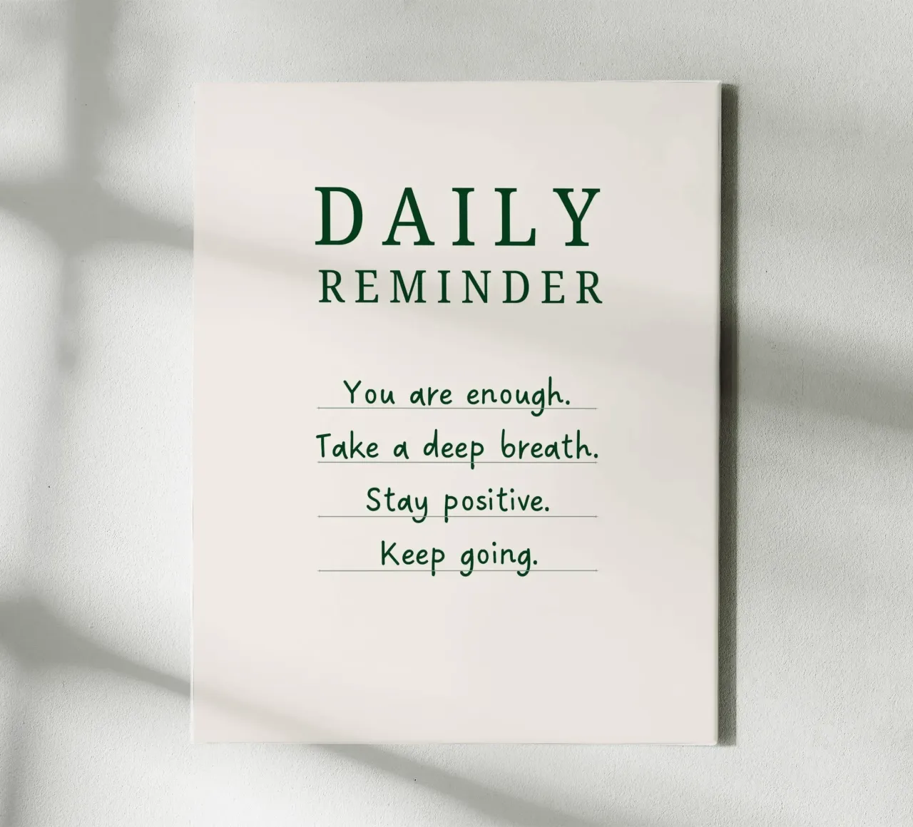 Daily Reminder tela con Cornice a cassetta da designsbysophia