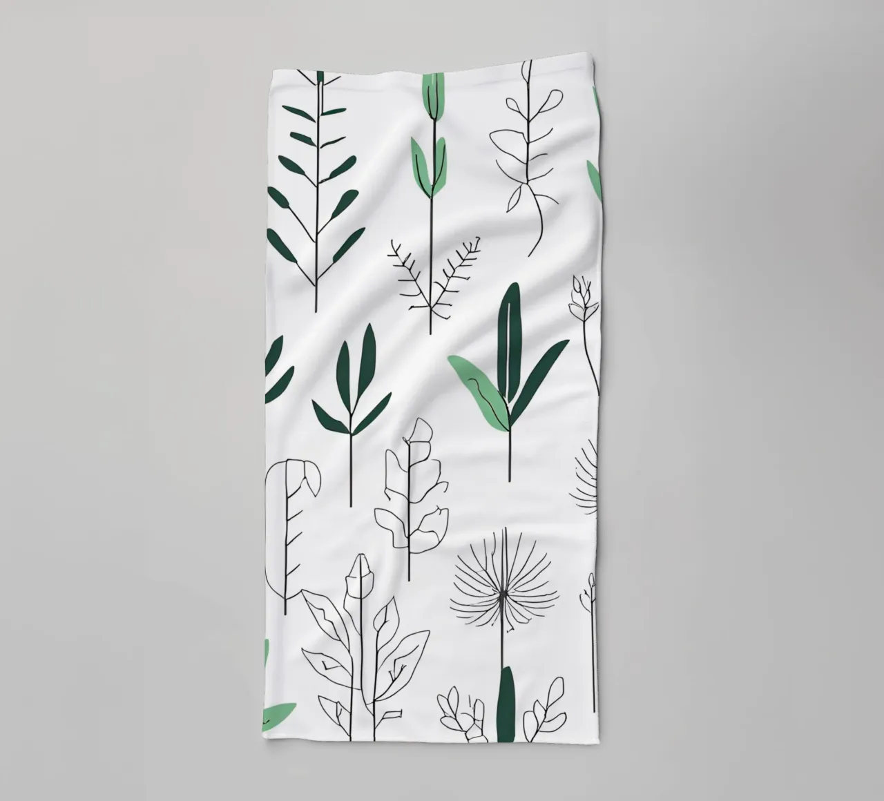 Pflanzen minimalistisch towel by designsbysophia