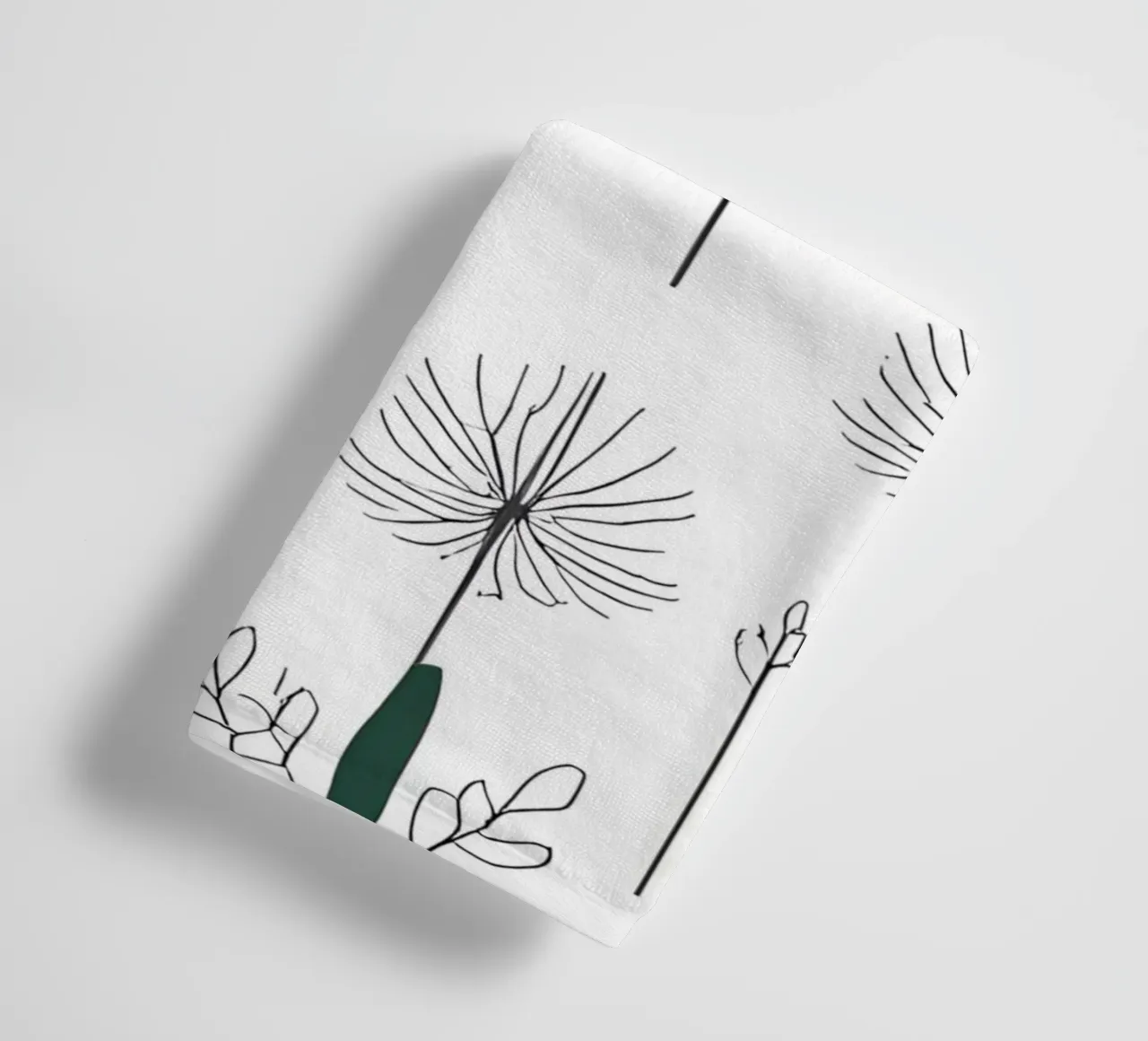 Pflanzen minimalistisch towel by designsbysophia