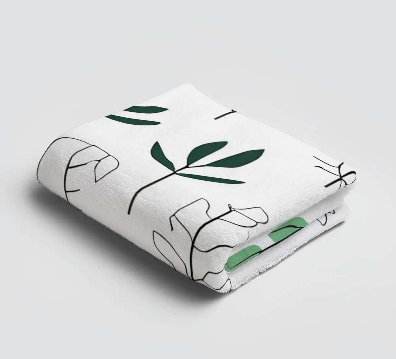 Pflanzen minimalistisch towel by designsbysophia
