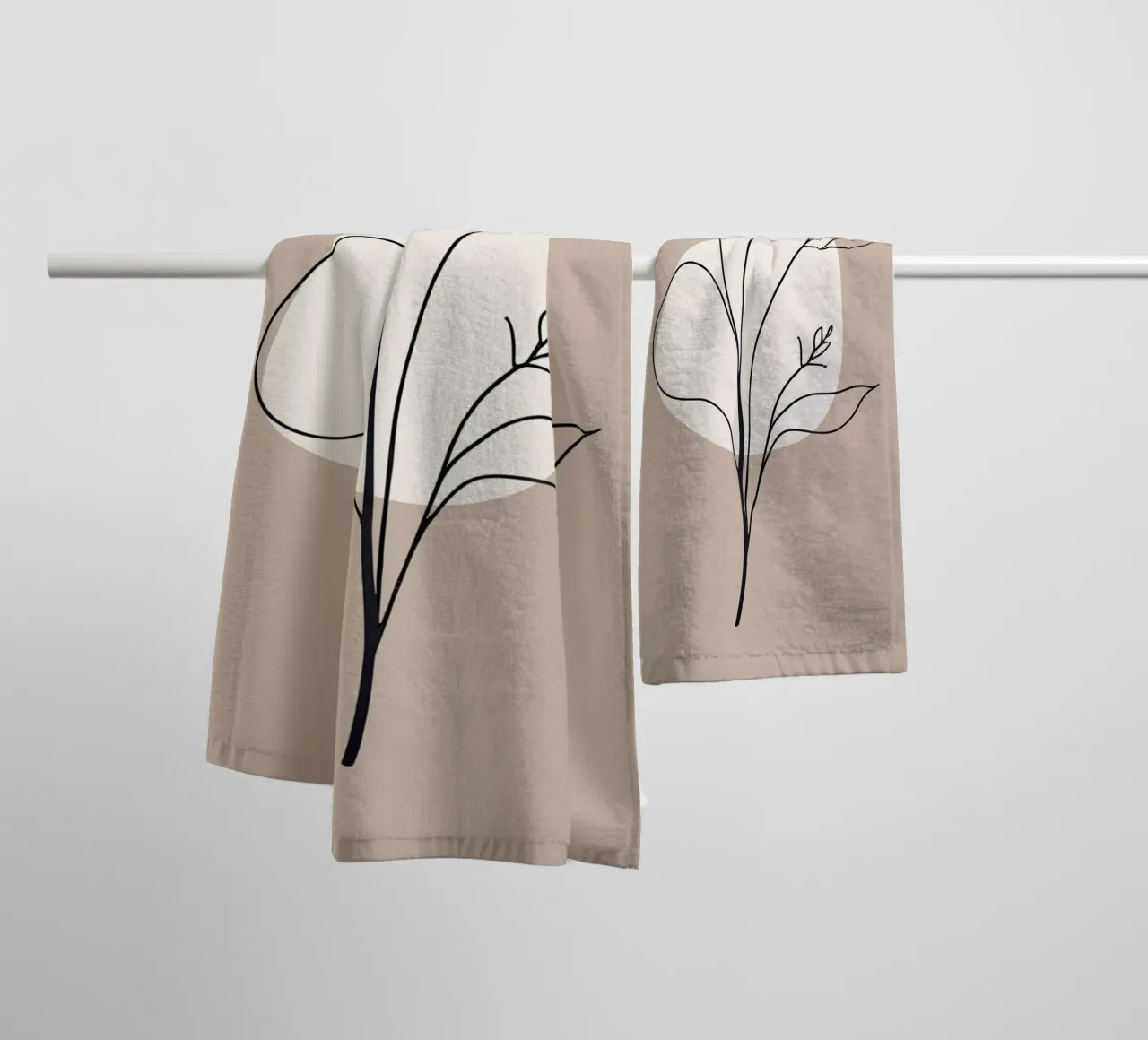 Pflanzen-Zeichnung 1 towel by designsbysophia