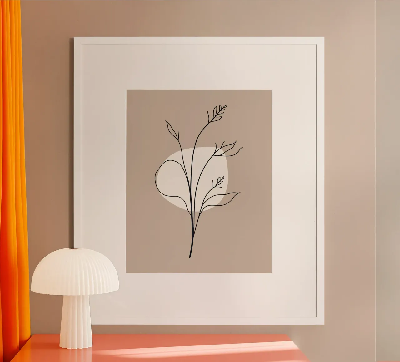 Pflanzen-Zeichnung 1 poster con telaio in plastica da designsbysophia