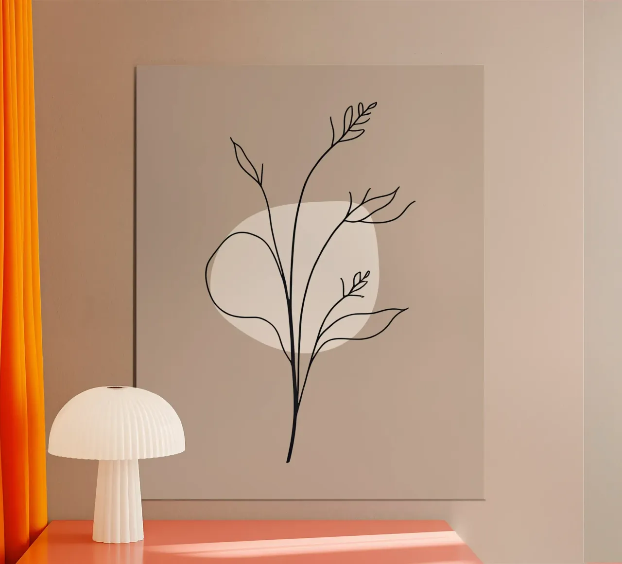 Pflanzen-Zeichnung 1 poster con telaio in plastica da designsbysophia
