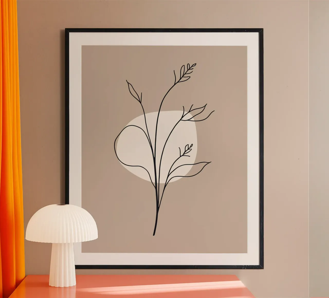 Pflanzen-Zeichnung 1 poster con telaio in plastica da designsbysophia