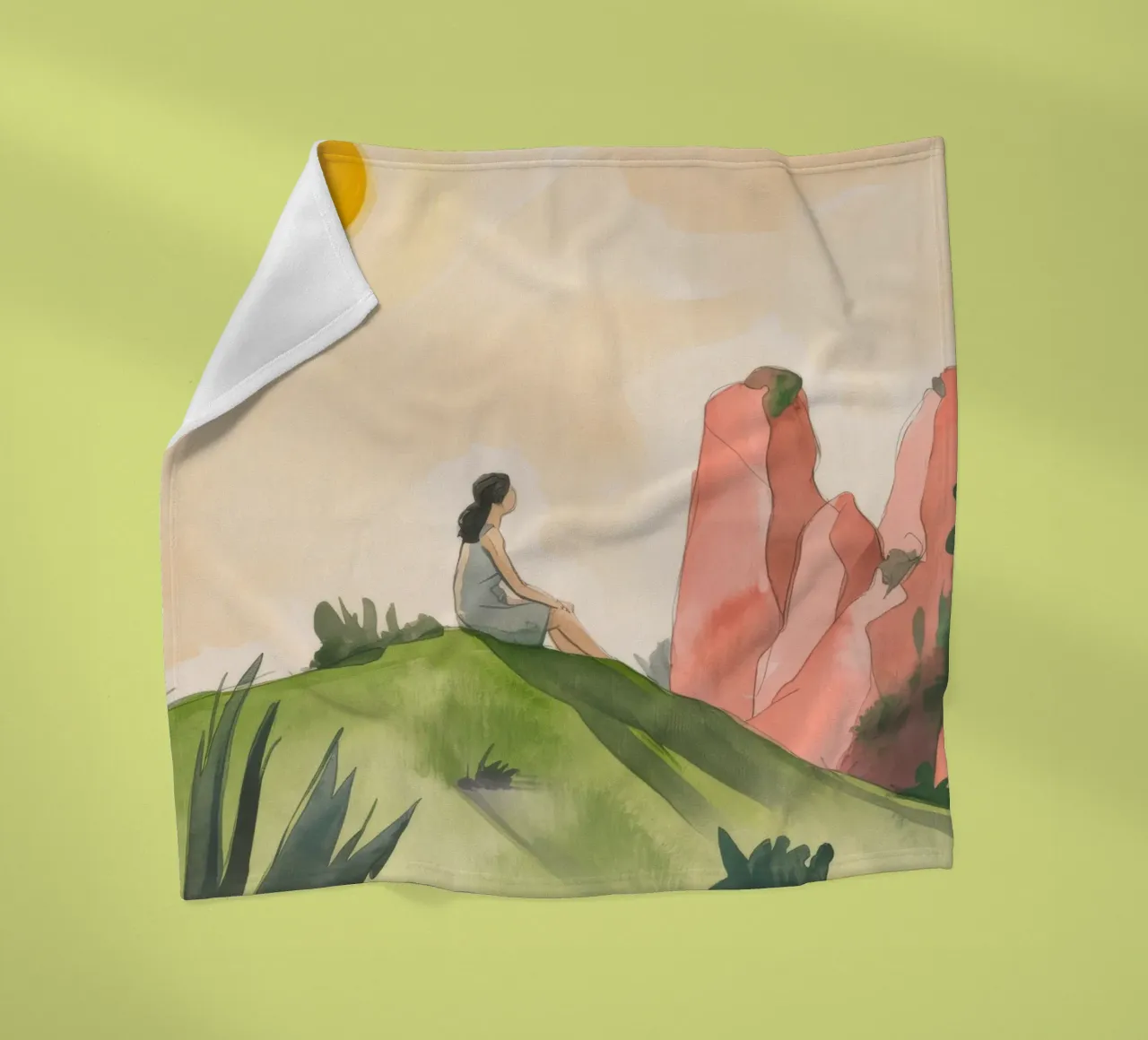 Sunlit Reverie fleece blanket by Artie Shifa