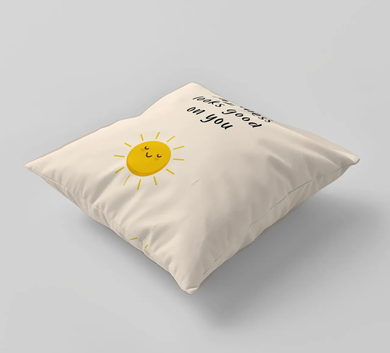 happiness looks good on you cuscino da designsbysophia