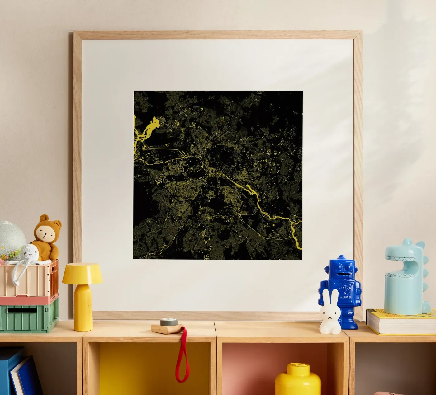 Berlin Yellow poster da Urban Maps