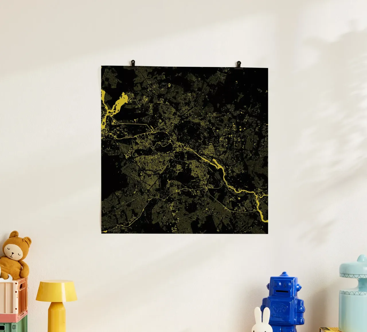 Berlin Yellow poster da Urban Maps