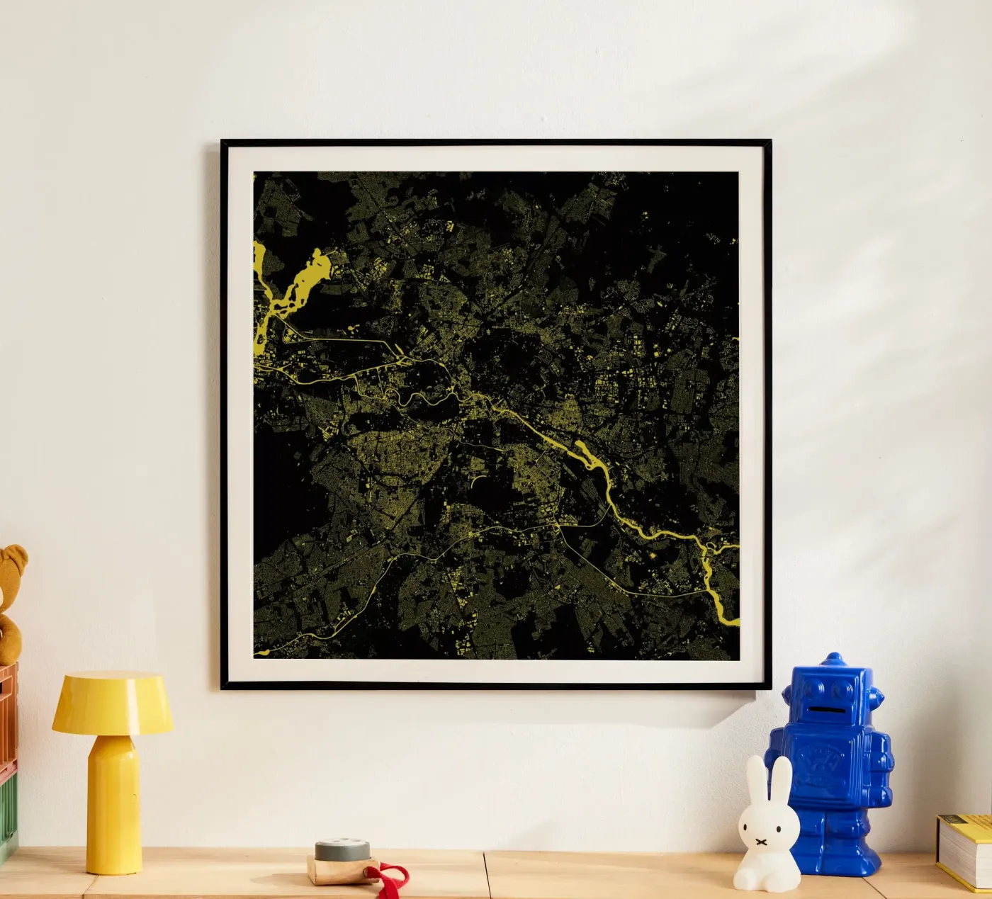 Berlin Yellow poster da Urban Maps