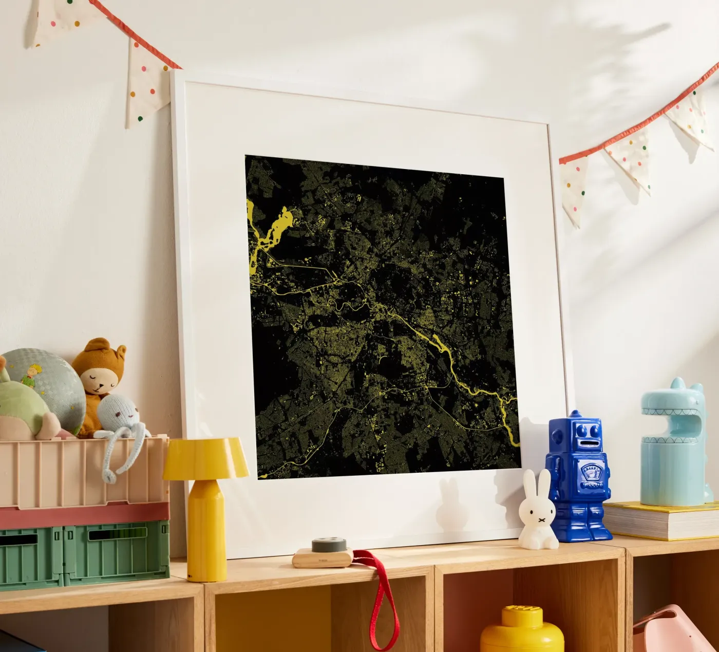 Berlin Yellow poster da Urban Maps