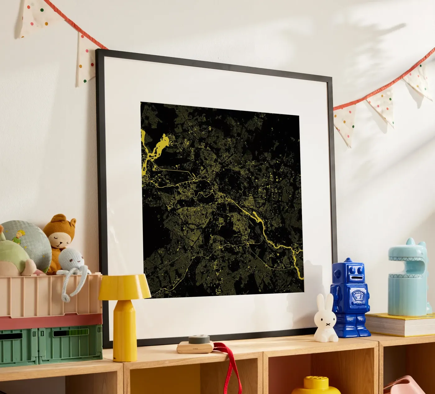 Berlin Yellow poster da Urban Maps