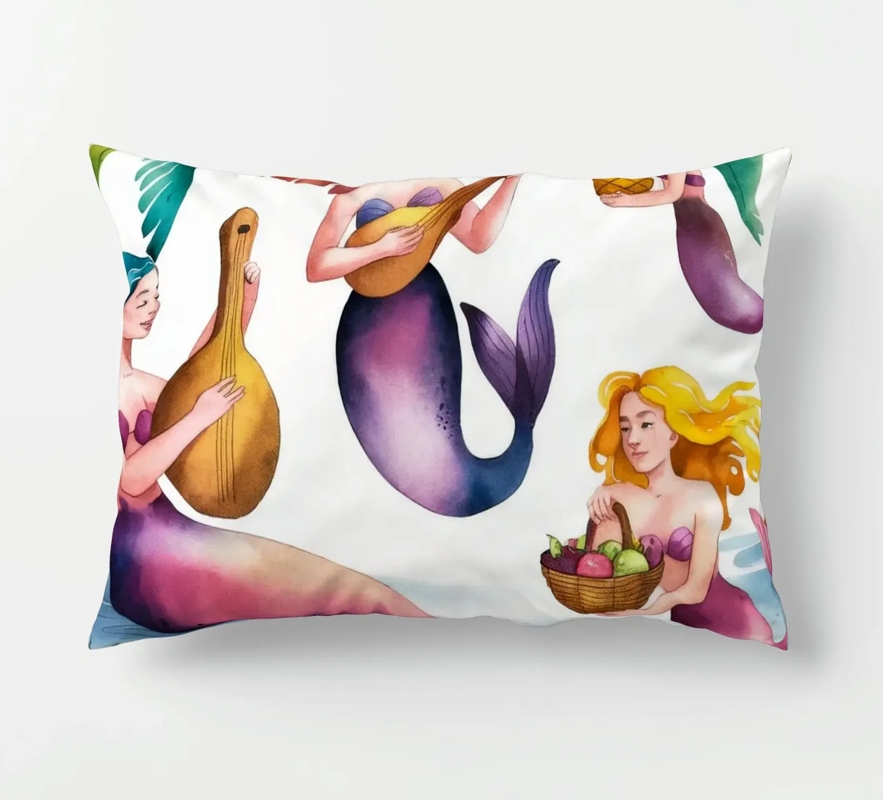 Mermaids Paradise decorative cushion by Artie Shifa
