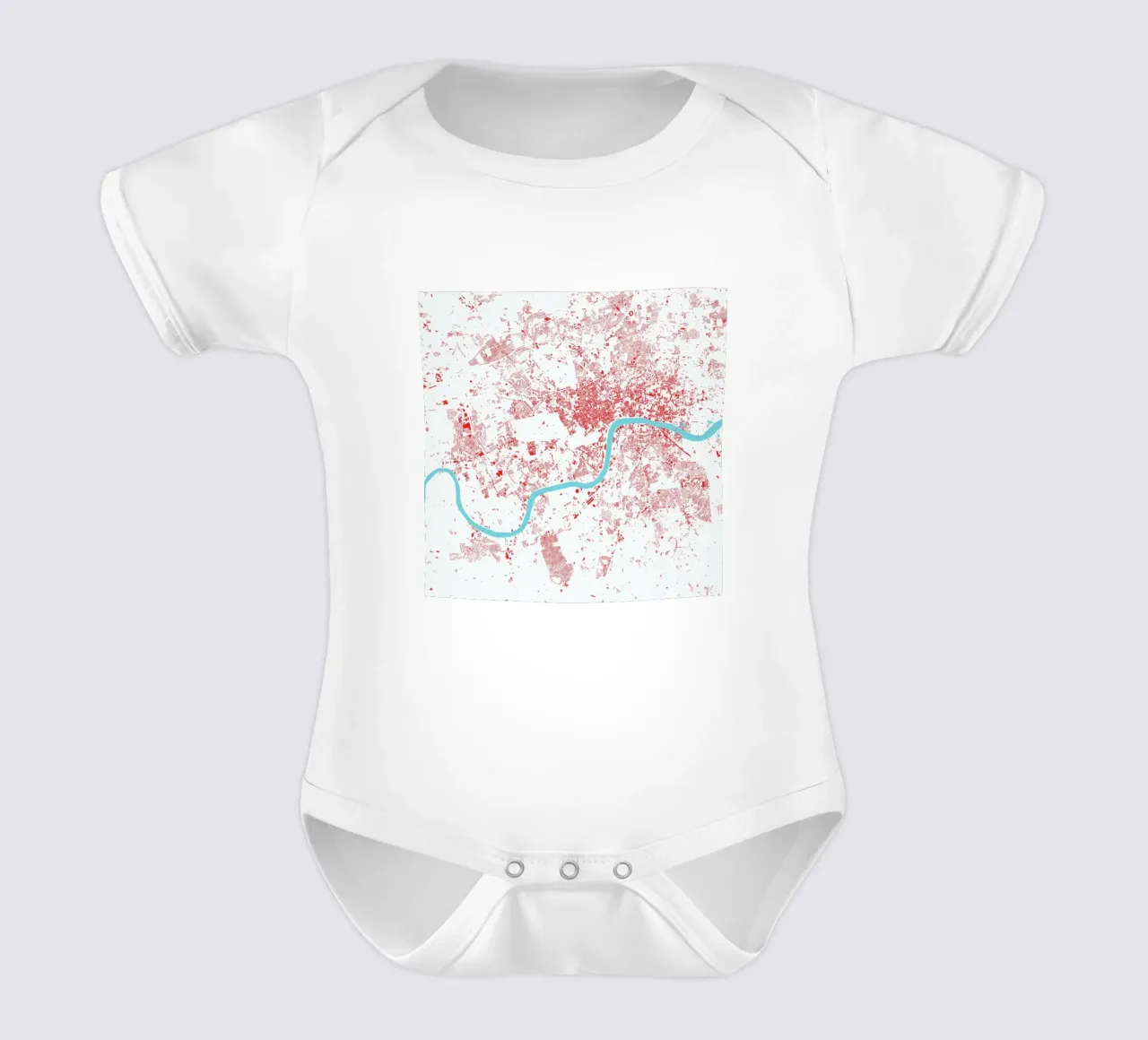 London Red body neonato maniche corte da Urban Maps
