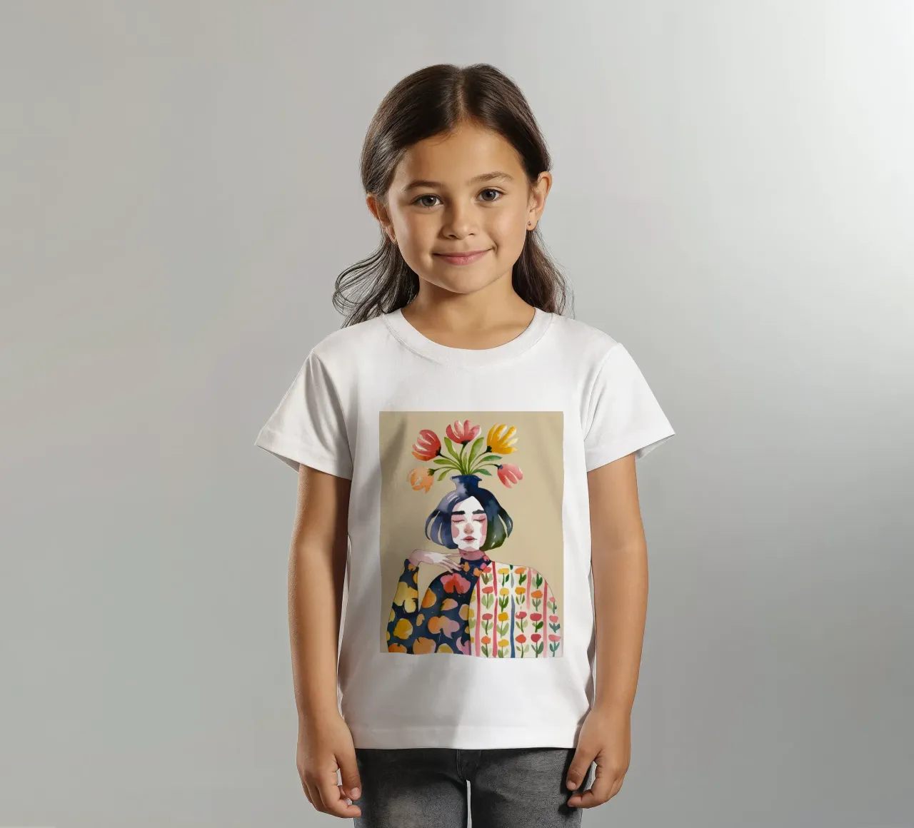 Identità in fiore t-shirt bambini da Artie Shifa