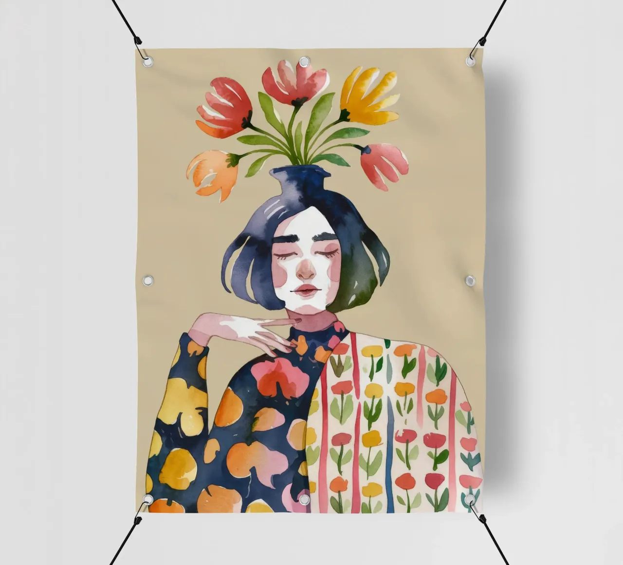 Identità in fiore telo in pvc da Artie Shifa