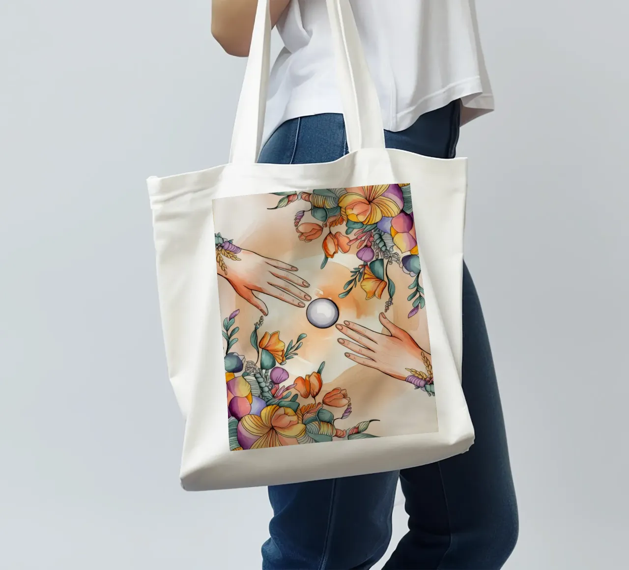 Unity in Bloom Jutebeutel von Artie Shifa