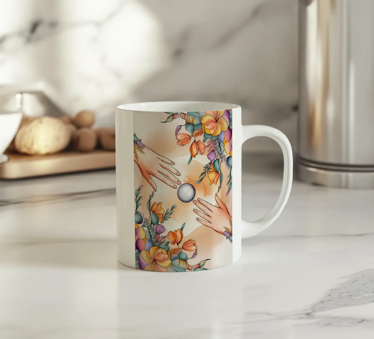 Unity in Bloom Keramik Tasse von Artie Shifa