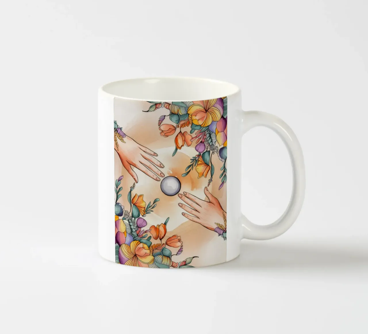 Unity in Bloom Keramik Tasse von Artie Shifa
