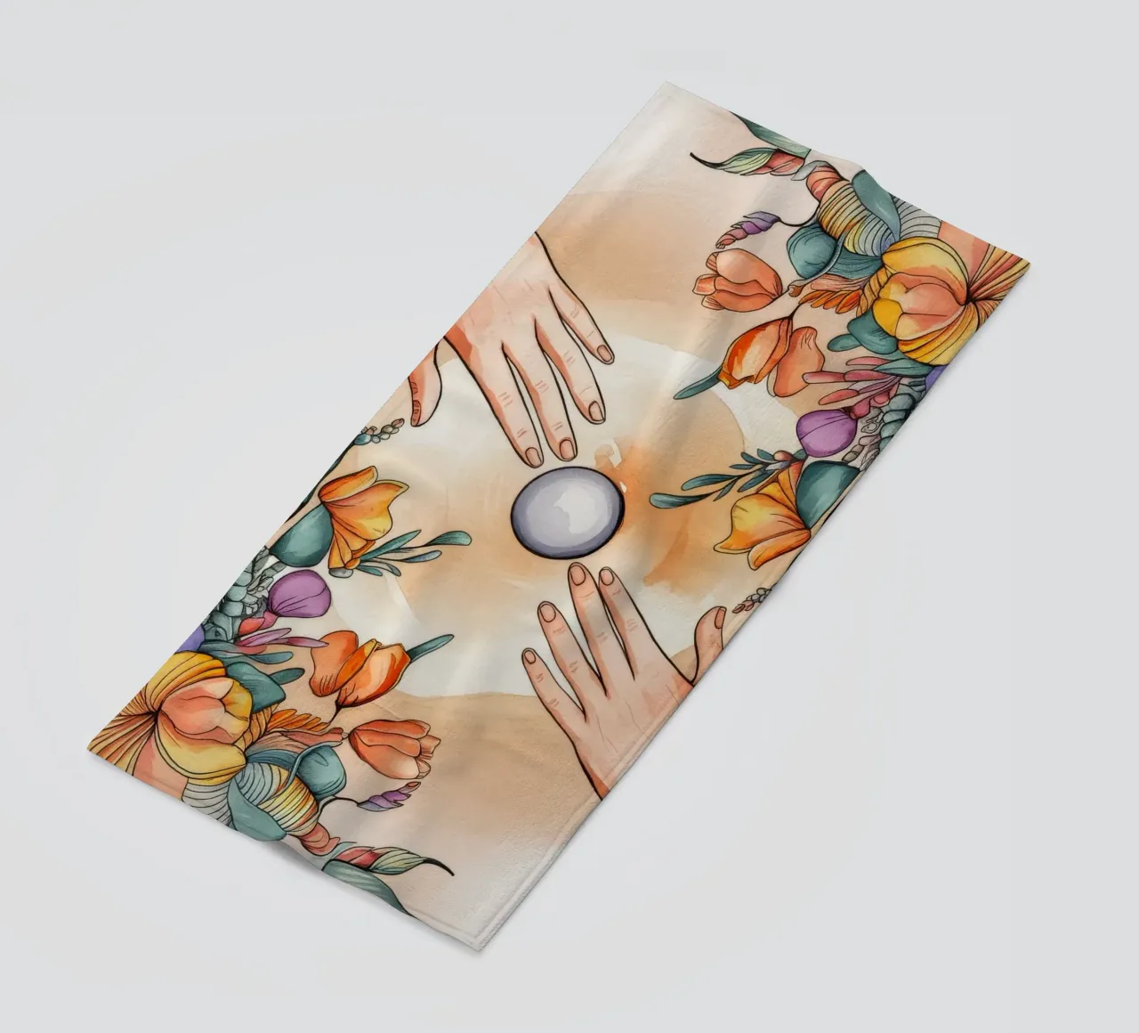 Unity in Bloom Strandtuch von Artie Shifa