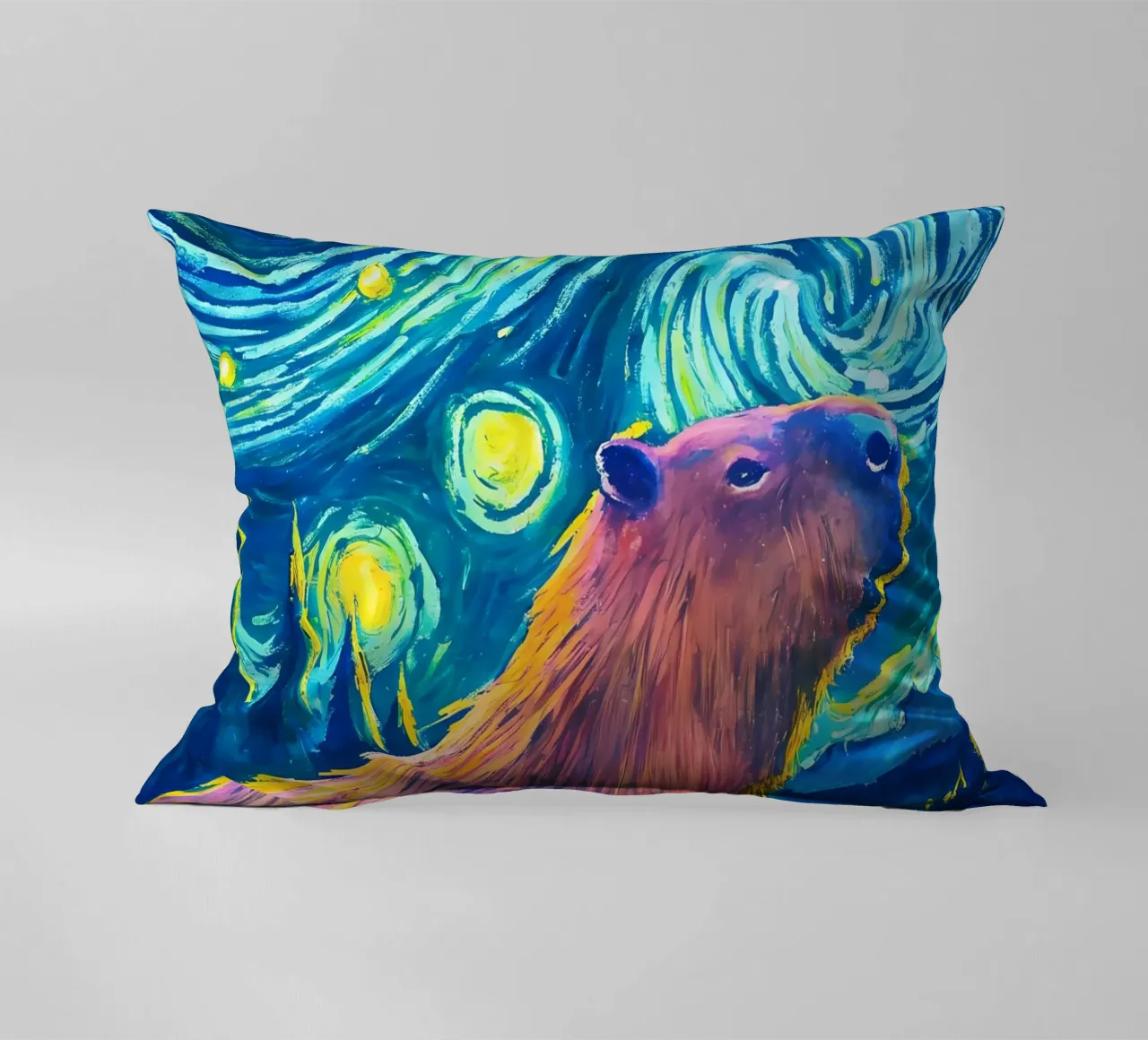 Capibara - Sotto le stelle di notte cuscino da flufftee