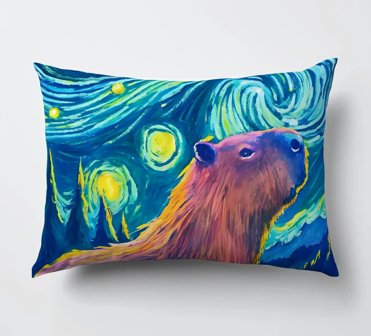 Capibara - Sotto le stelle di notte cuscino da flufftee