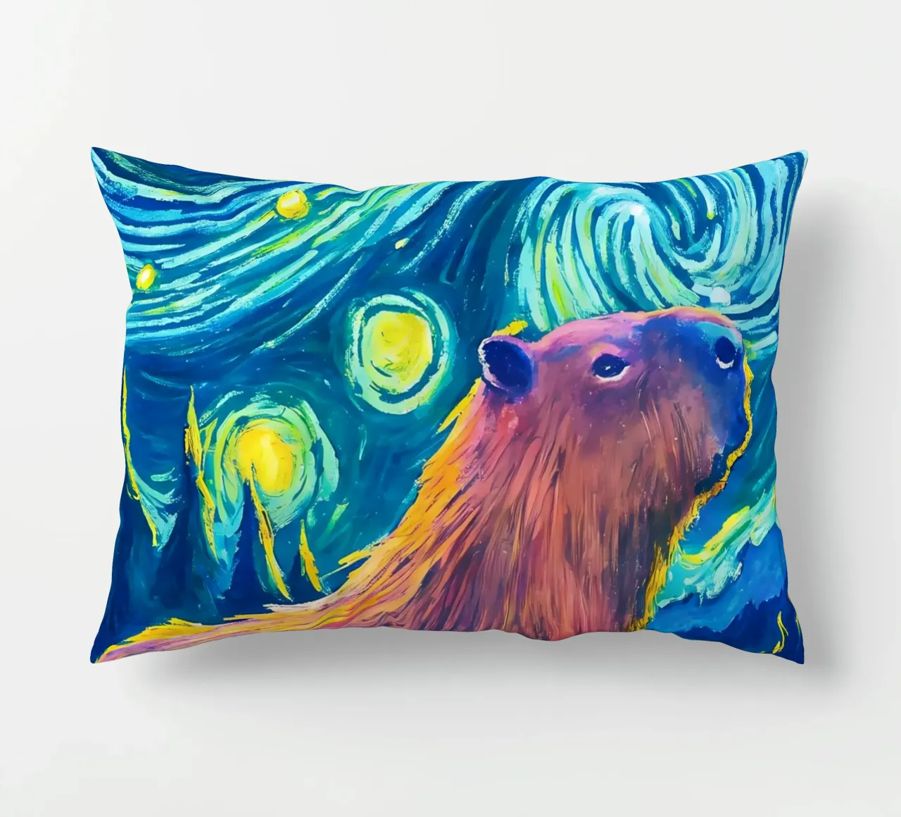 Capibara - Sotto le stelle di notte cuscino da flufftee