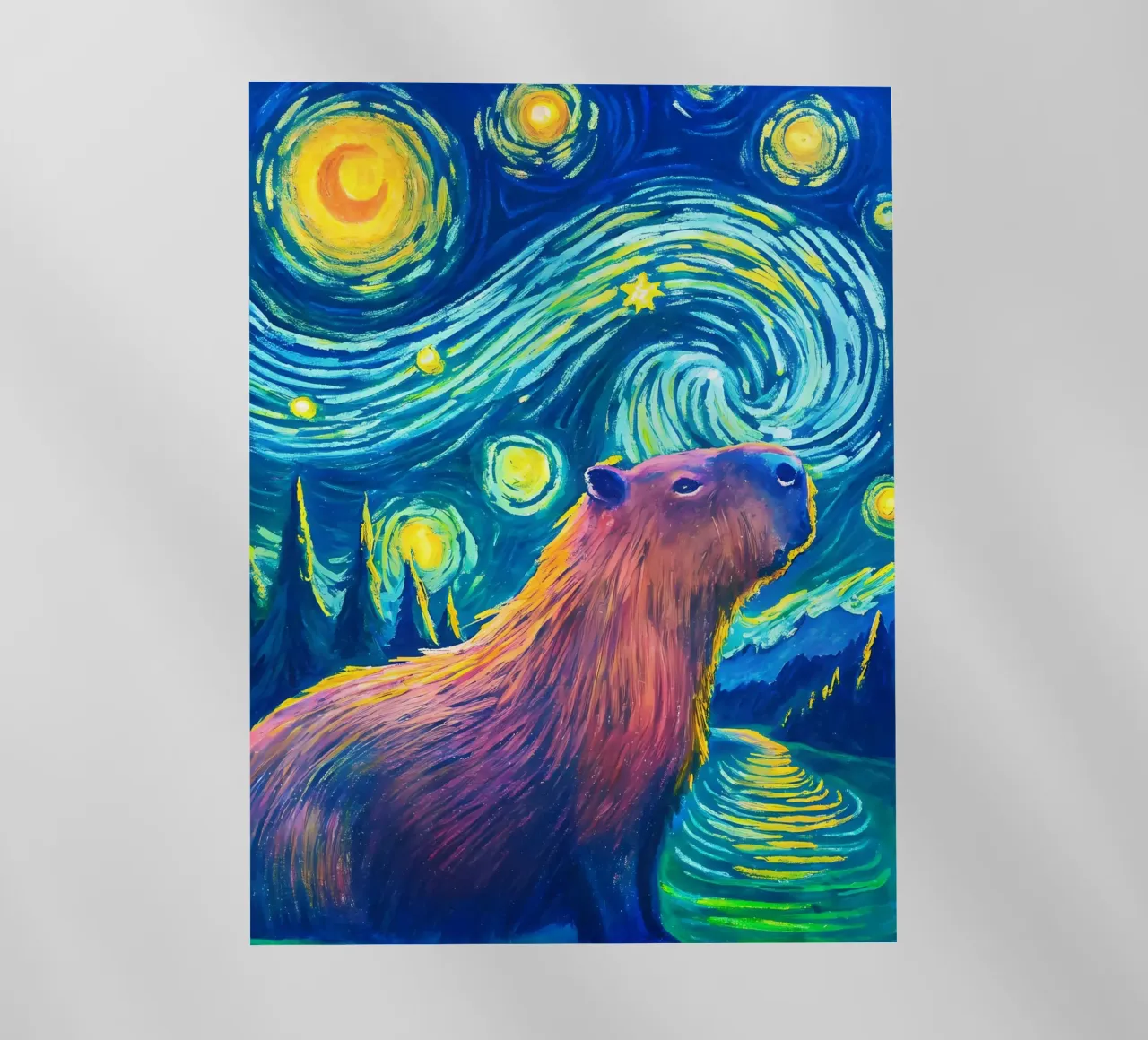 Capibara - Sotto le stelle di notte pellicola backlit da flufftee
