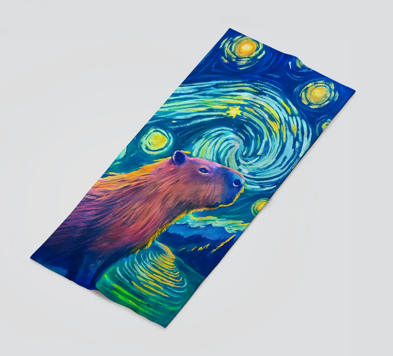 Capibara - Sotto le stelle di notte telo mare da flufftee
