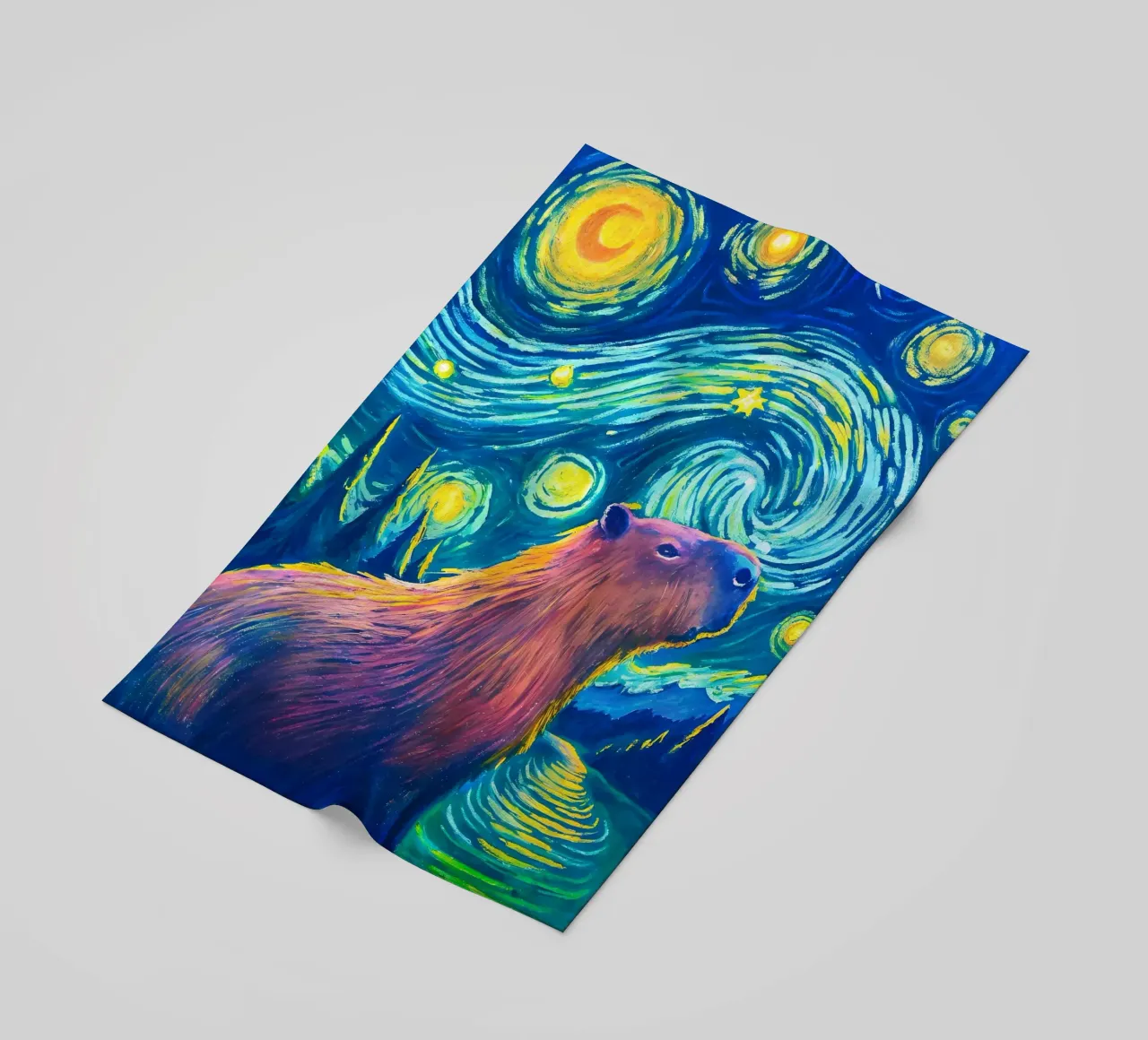 Capibara - Sotto le stelle di notte telo mare da flufftee