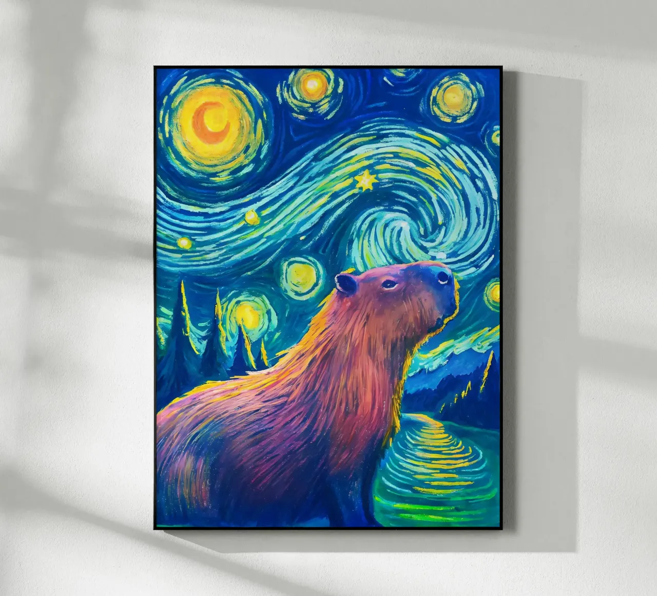 Capibara - Sotto le stelle di notte plexiglass da flufftee