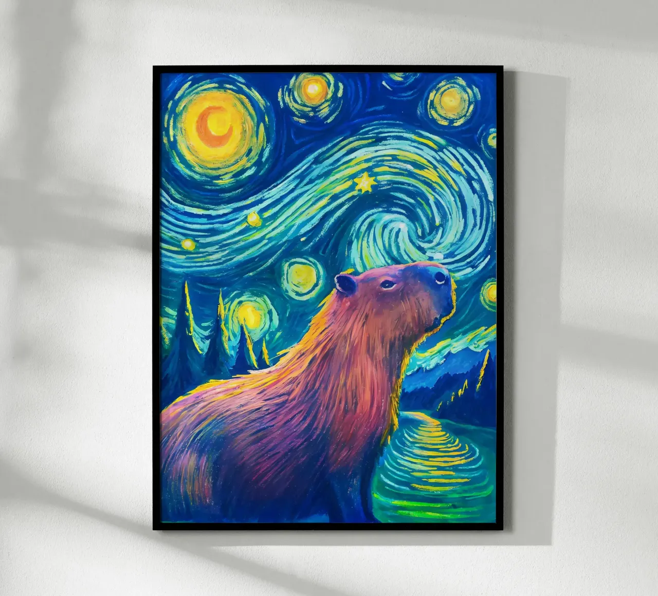 Capibara - Sotto le stelle di notte carta hahnemühle da flufftee