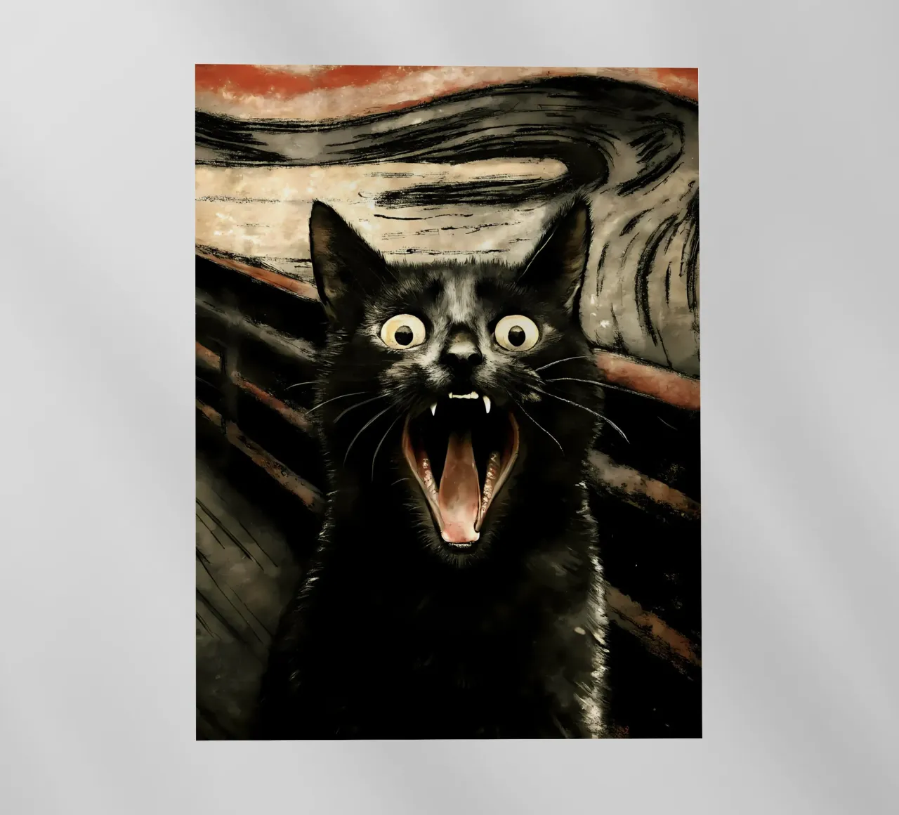 The Scream of the Cat - A Feline Masterpiece backlit film by flufftee