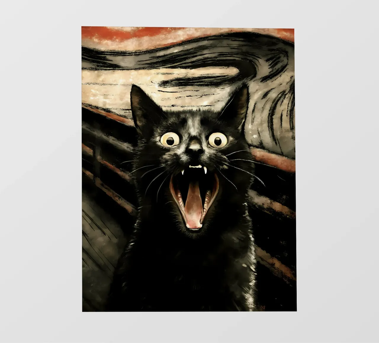 The Scream of the Cat - A Feline Masterpiece pvc cover by flufftee