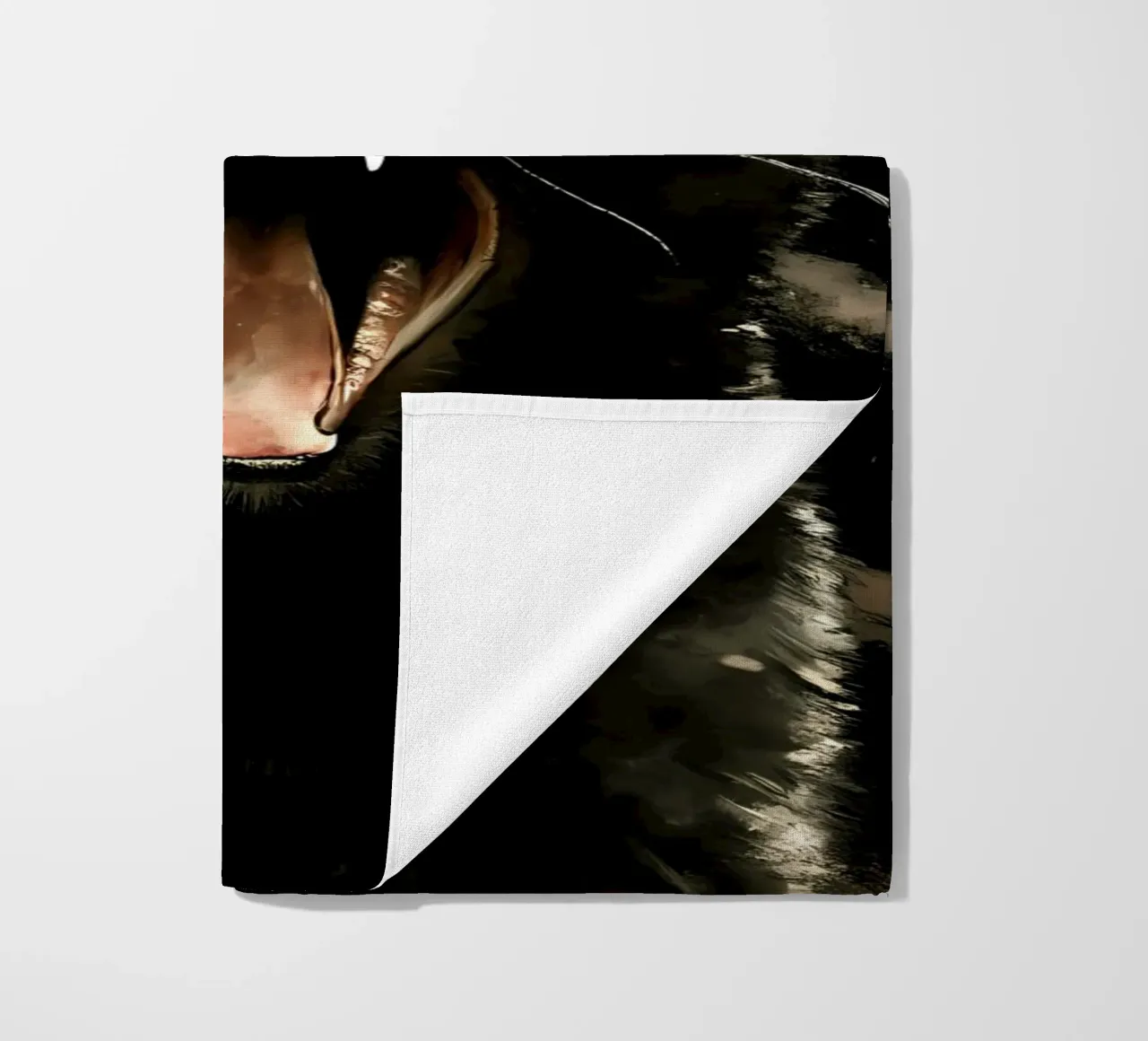 The Scream of the Cat - A Feline Masterpiece beach towel by flufftee
