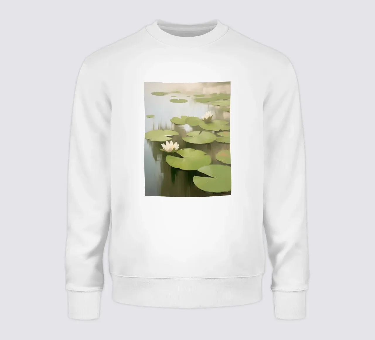 Water lily reflection sweatshirt by Carinaprint