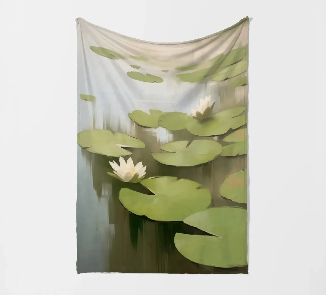 Riflesso di ninfea coperta in pile da Carinaprint