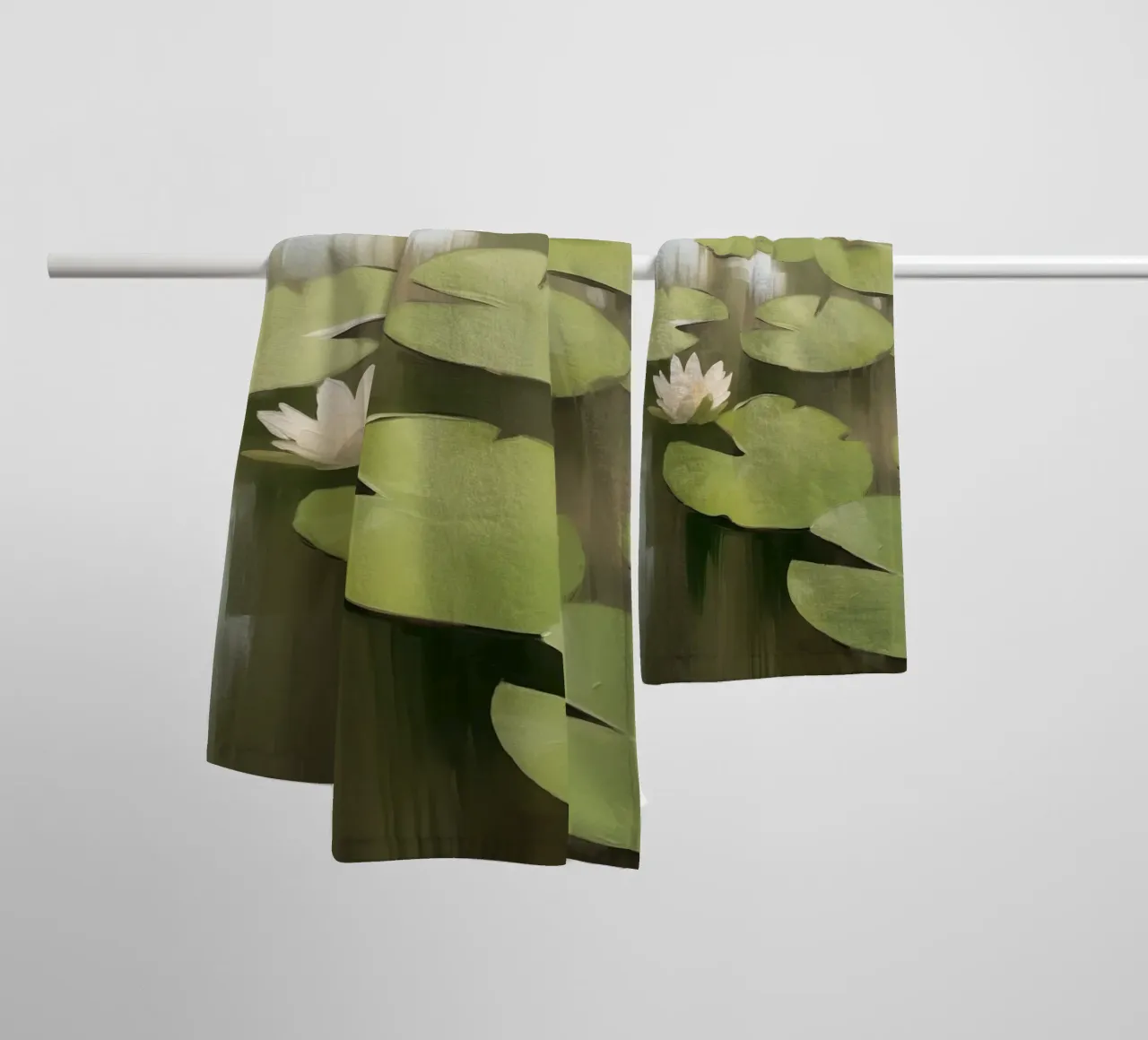 Riflesso di ninfea asciugamano da bagno da Carinaprint